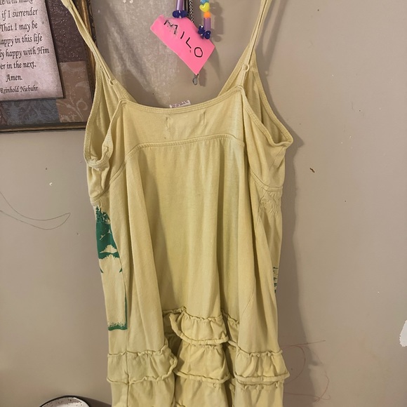 Yellow palm tree spaghetti strap - Picture 2 of 4